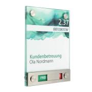 Tuerschild VITRUM Frei Belegt Rot Grün aus Glas 130 170 mm